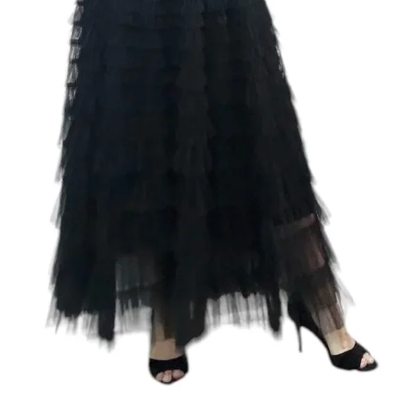 NWT Black Tulle Skirt- Fully Lined - Picture 4 of 7